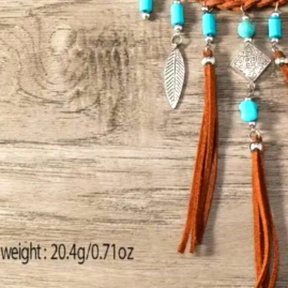 Set of 3 Unisex Boho-Chic Vintage-Inspired Beaded Necklaces PU Leather - Picture 11 of 14